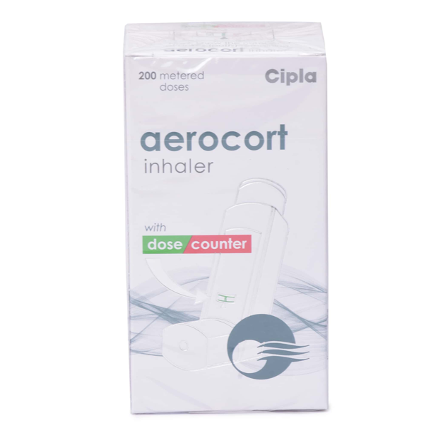 Aerocort Inhaler 50 Mcg + 50 Mcg with Beclomethasone Dipropionate and Levosalbutamol