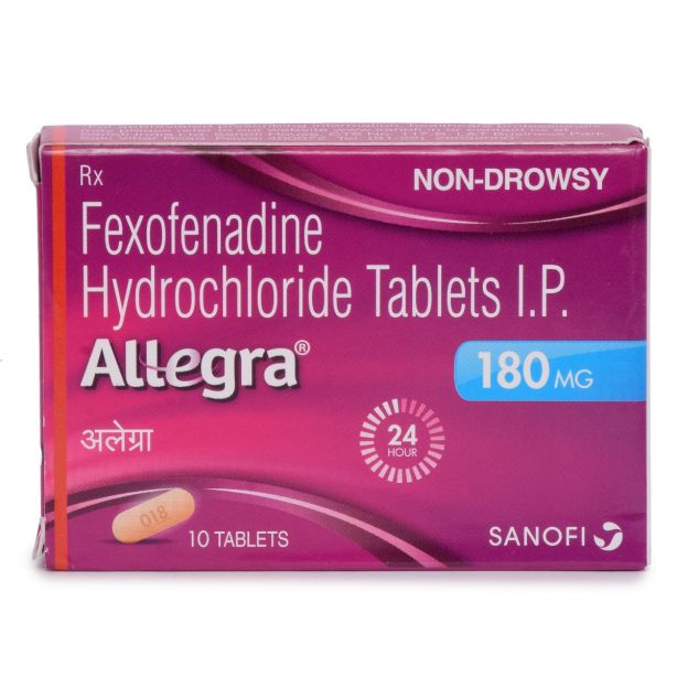 Buy Allegra 180 Mg tablet View Uses, Dosage, Side effects