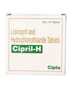 Cipril H  5 + 12.5 mg with Lisinopril + Hydrochlorothiazide