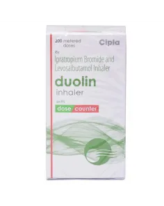 Duolin Inhaler 50 mcg + 20 mcg with Levosalbutamol (50mcg), Ipratropium (20mcg)